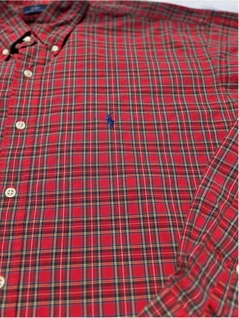 Ralph Lauren Blake Men’s XXL Red Tartan Plaid Button Down Shirt #1615 - Picture 2 of 7